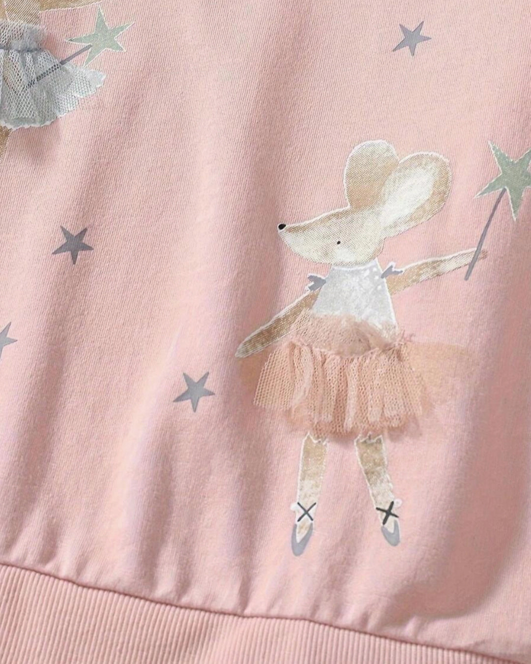 Young Girl Autumn Tulle & Cartoon Top Set