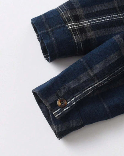 Boys Blue Plaid Casual Shirt