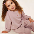 Baby Girl Waffle Knit Hoodie With Flared Pants Set
