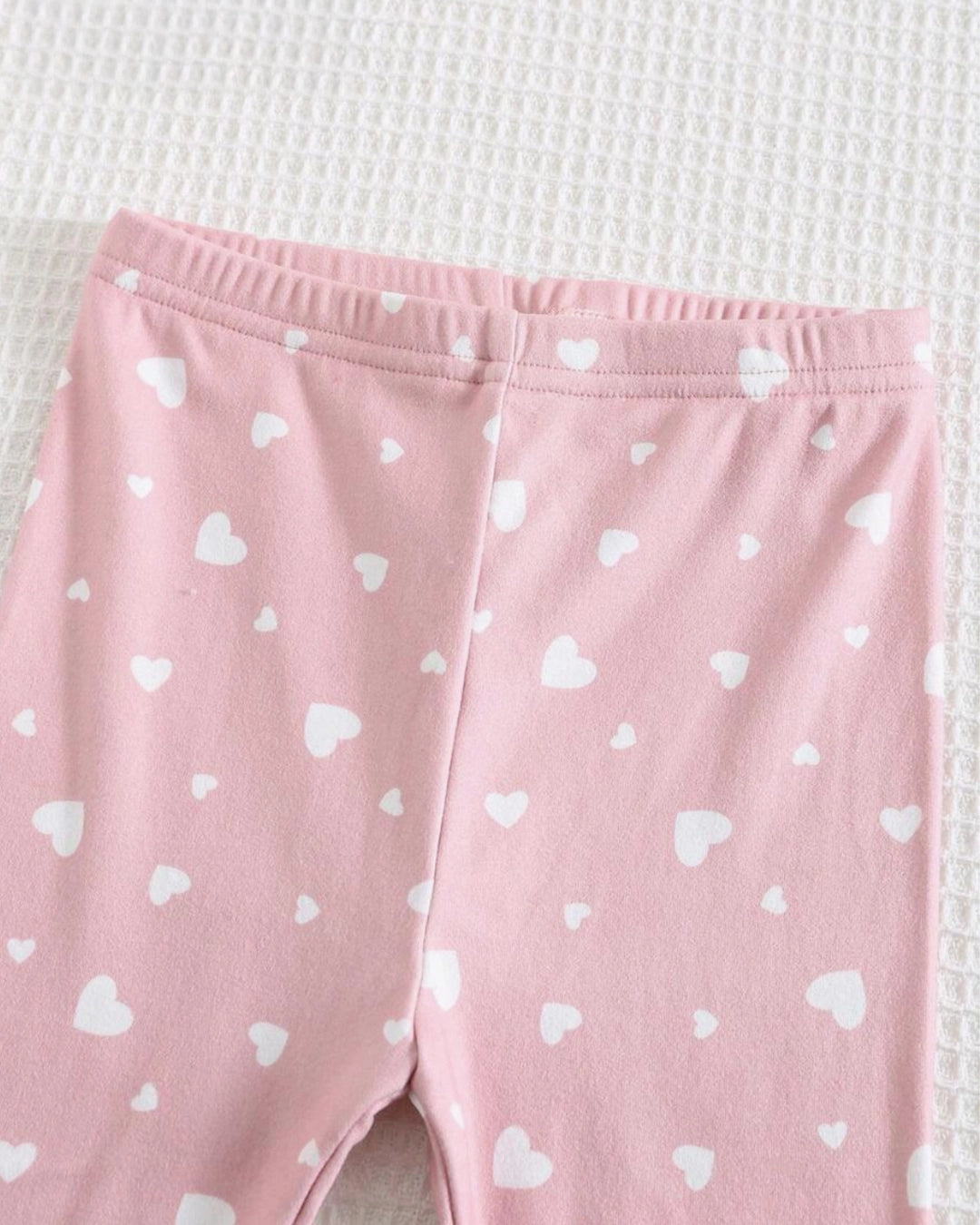 Baby Girl Heart Knit Sweatshirt & Pants Set (2pcs)