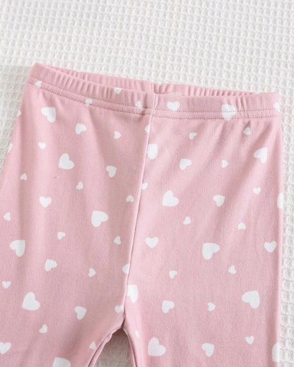 Baby Girl Heart Knit Sweatshirt & Pants Set (2pcs)