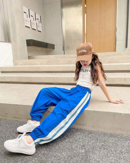 Tween Girls Colorblock Striped Jogger Pants