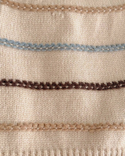 Baby Boy Striped Knit Sweater – Colorful Crew Neck Pullover