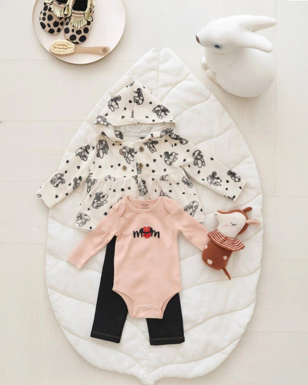 3-Piece Baby Girl Winter Outfit – Soft Fleece Jacket Set