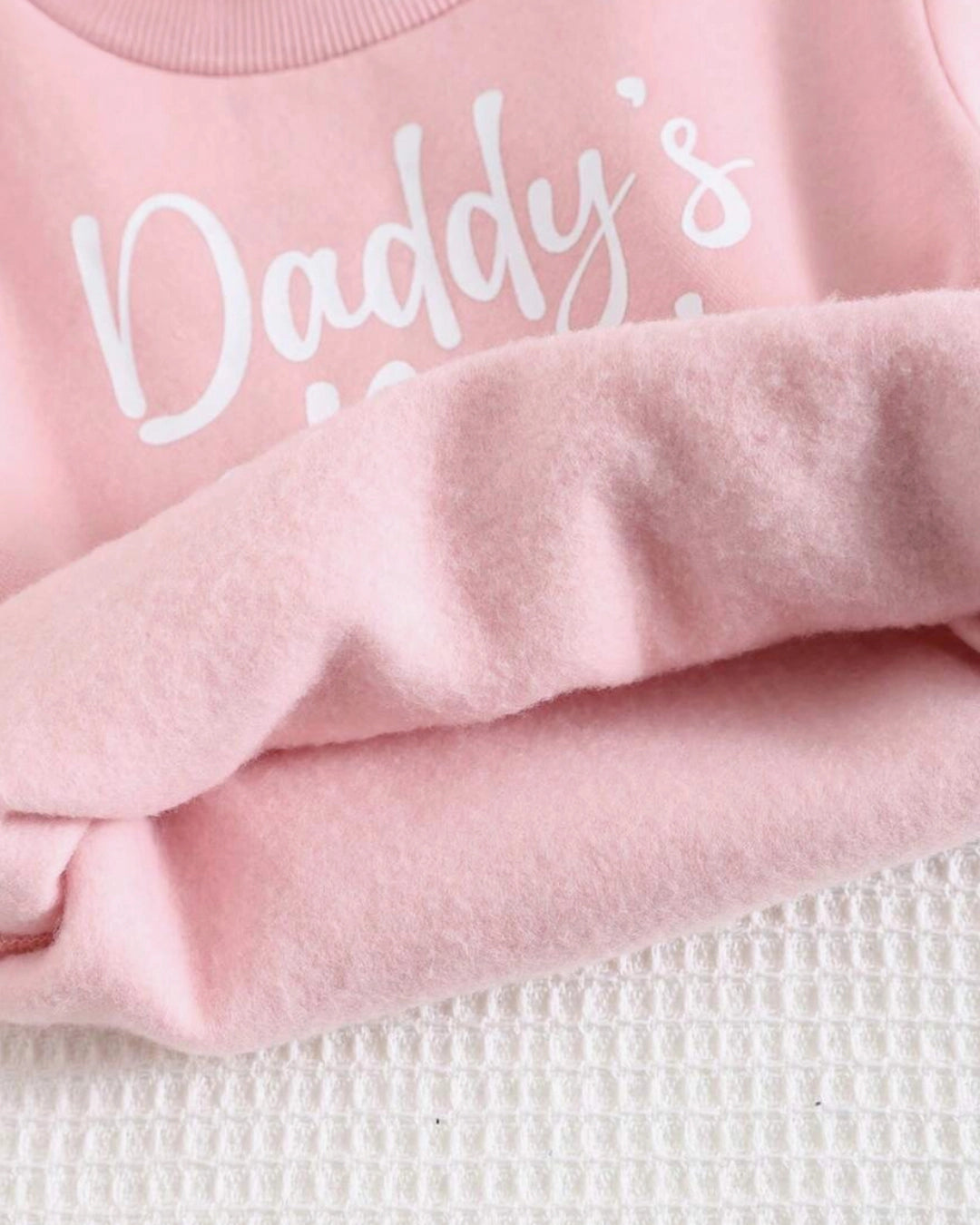 Baby Girl Heart Knit Sweatshirt & Pants Set (2pcs)