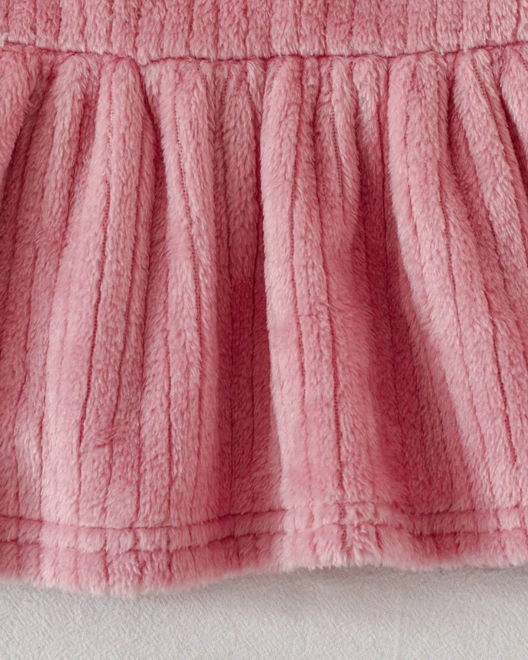 Baby Girl Fluffy Pink Dress & Turtleneck Set
