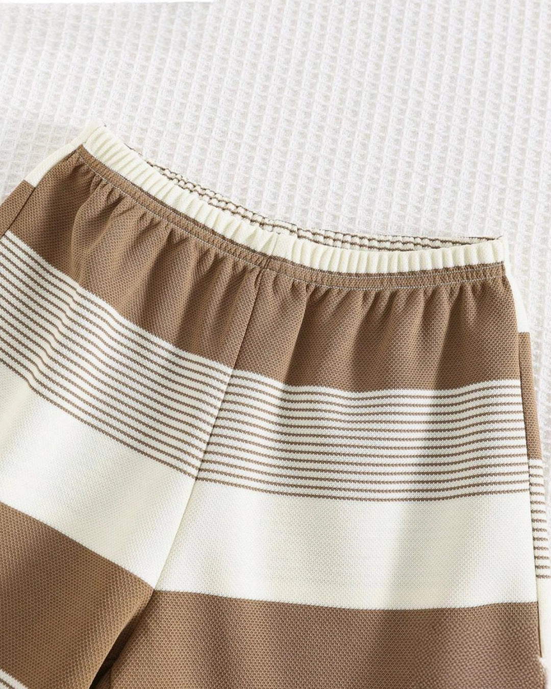 Boys' 2-Piece Striped Knit Shirt & Shorts Set