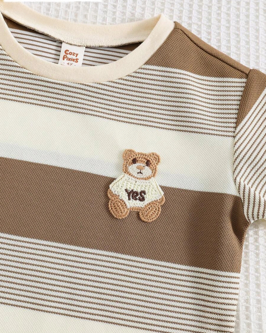 Boys' 2-Piece Striped Knit Shirt & Shorts Set