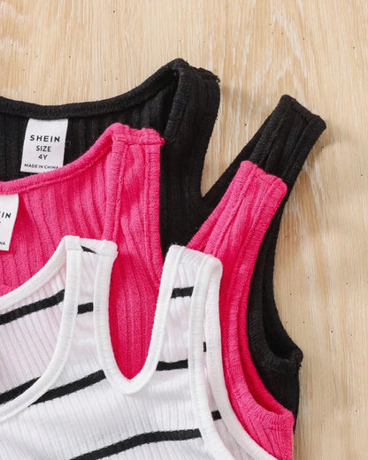 Girls' Casual Hollow Back Tank Top