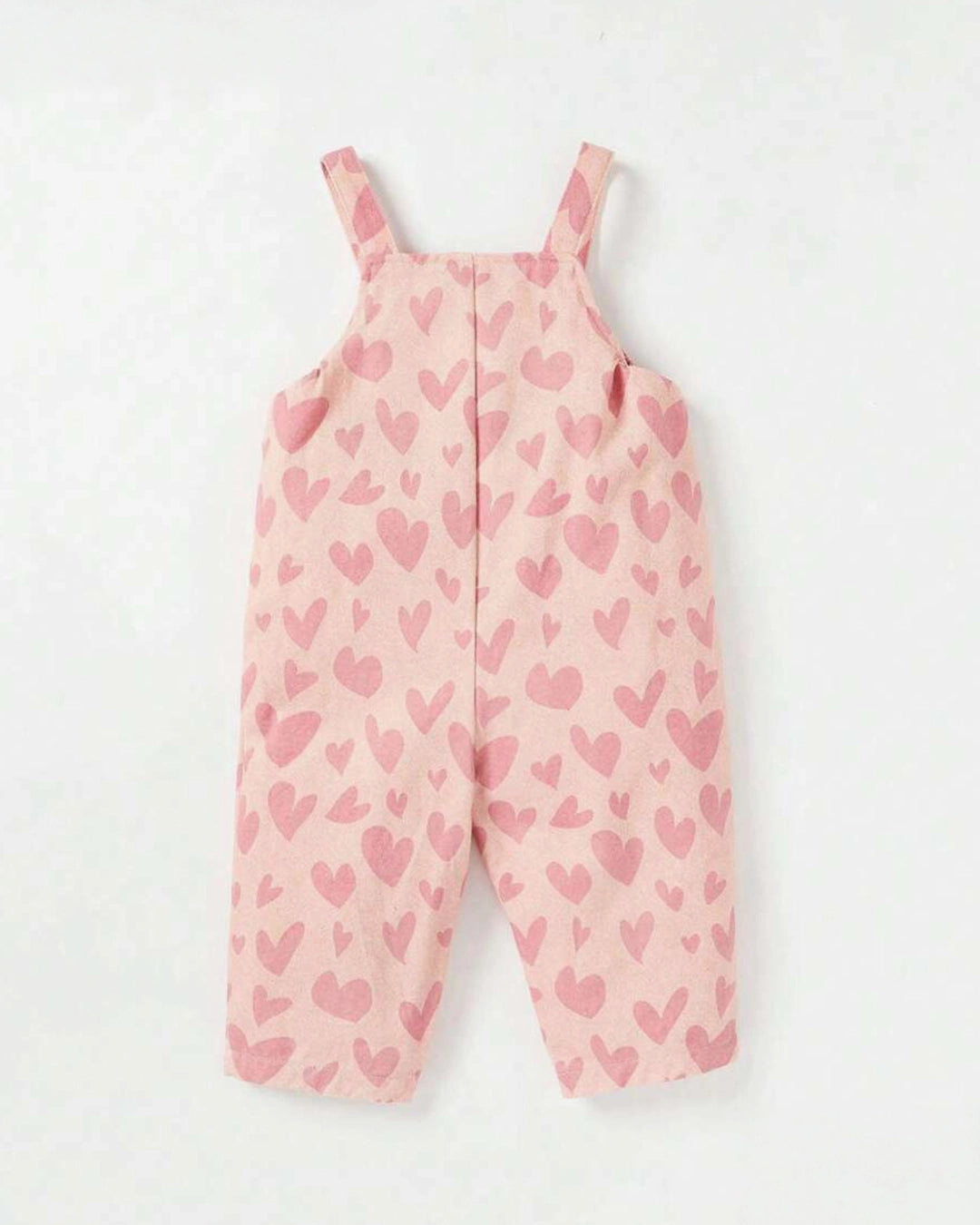 Heart Print Strap Jumpsuit for Girls
