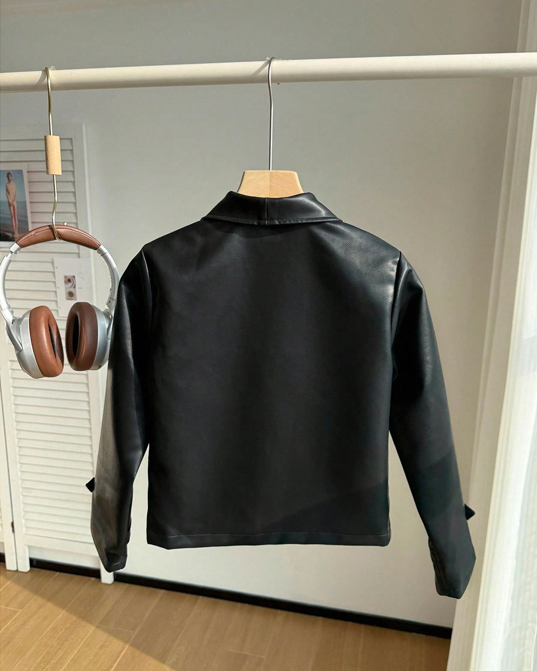 Girls' Faux Leather Jacket – Autumn Streetwear
