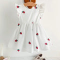 Strawberry Print Casual Dress for Girls