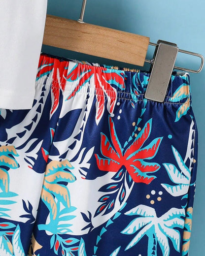 Boys' Beach Print Shirt & Shorts Set - 2 pcs