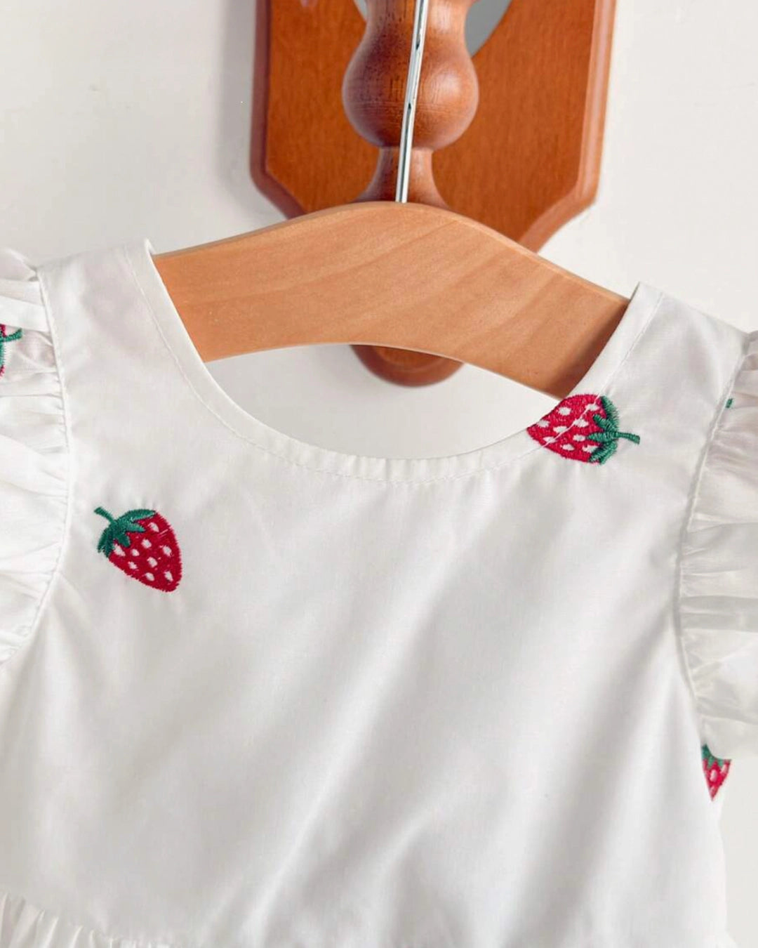 Strawberry Print Casual Dress for Girls
