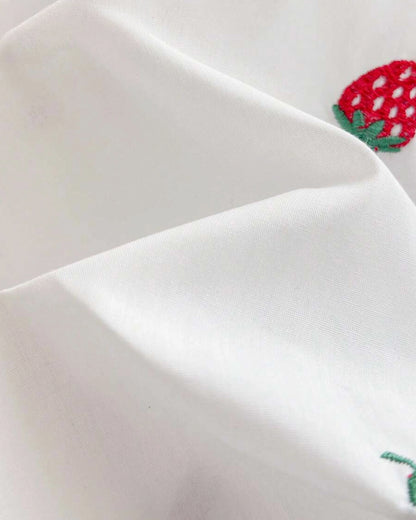 Strawberry Print Casual Dress for Girls