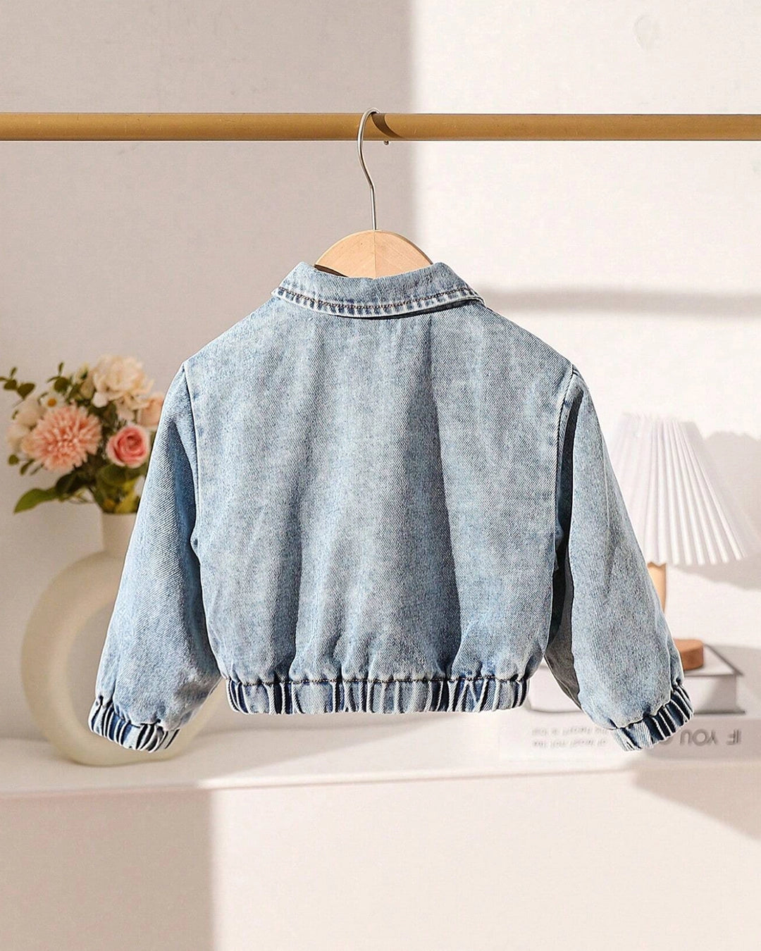 Baby Girl Teddy Lined Denim Jacket