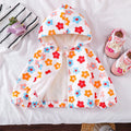 Toddler Girls' Floral Hooded Jacket – Fleece Lined