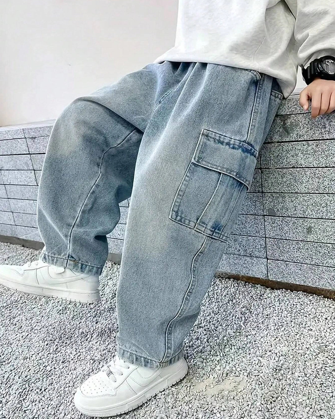 Tween Boys' Straight Leg Denim Jeans – Streetwear