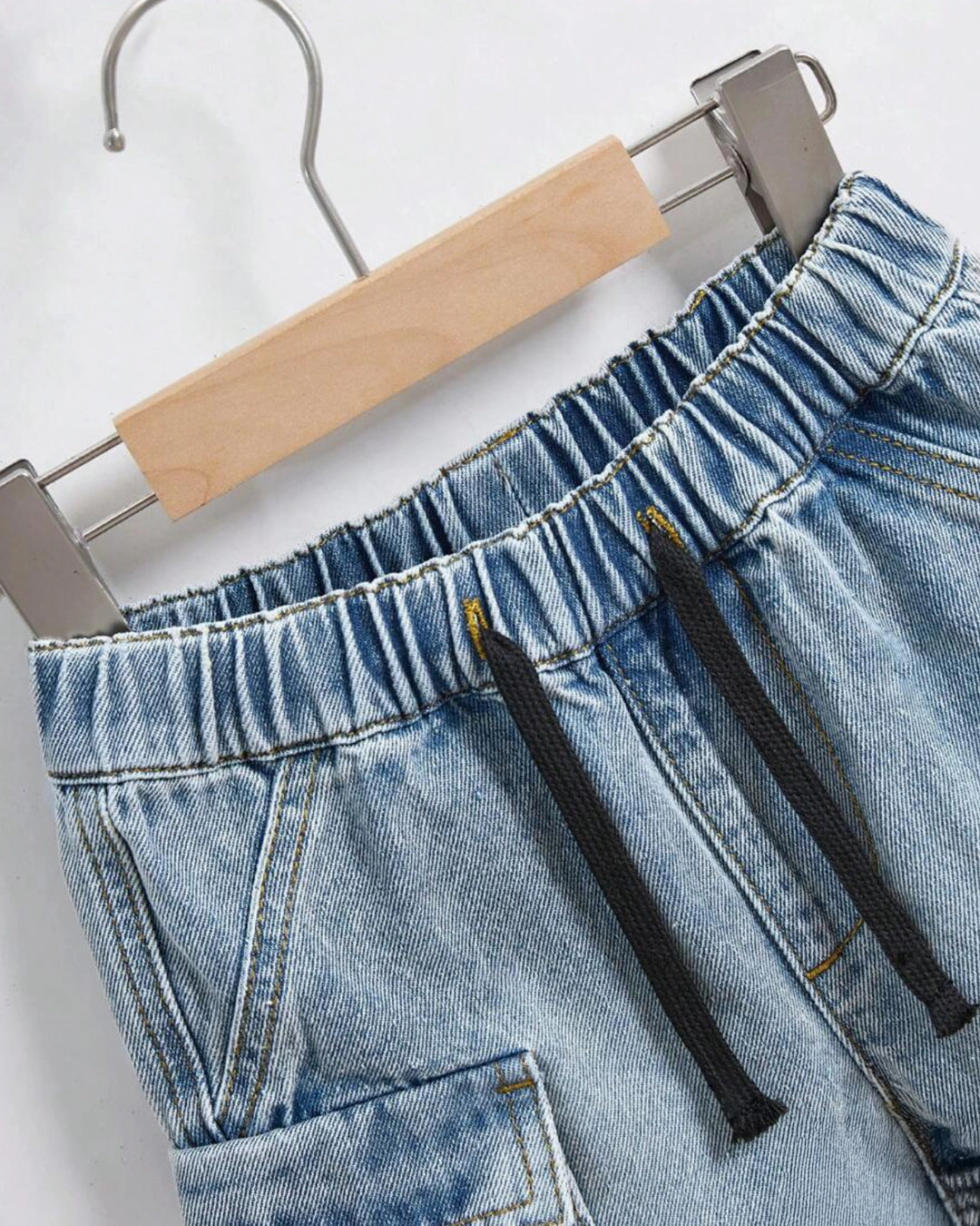 Boys' Washed Denim Cargo Shorts