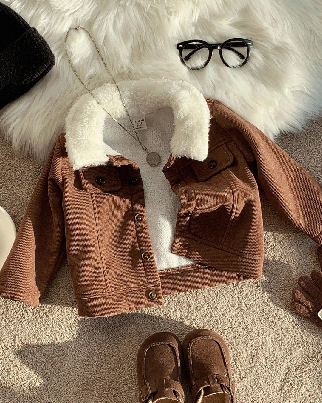 Baby Boys Padded Corduroy Jacket – Thermal Lined