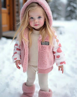 Baby Girls' Pink Hooded Jacket – Cozy & Cute