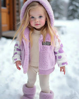 Baby Girls' Pink Hooded Jacket – Cozy & Cute