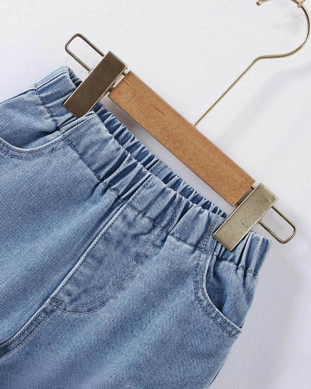 Young Boy Flap Pocket Side Denim Shorts