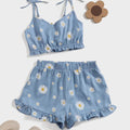 Daisy Top & Ruffle Shorts Set for Girls