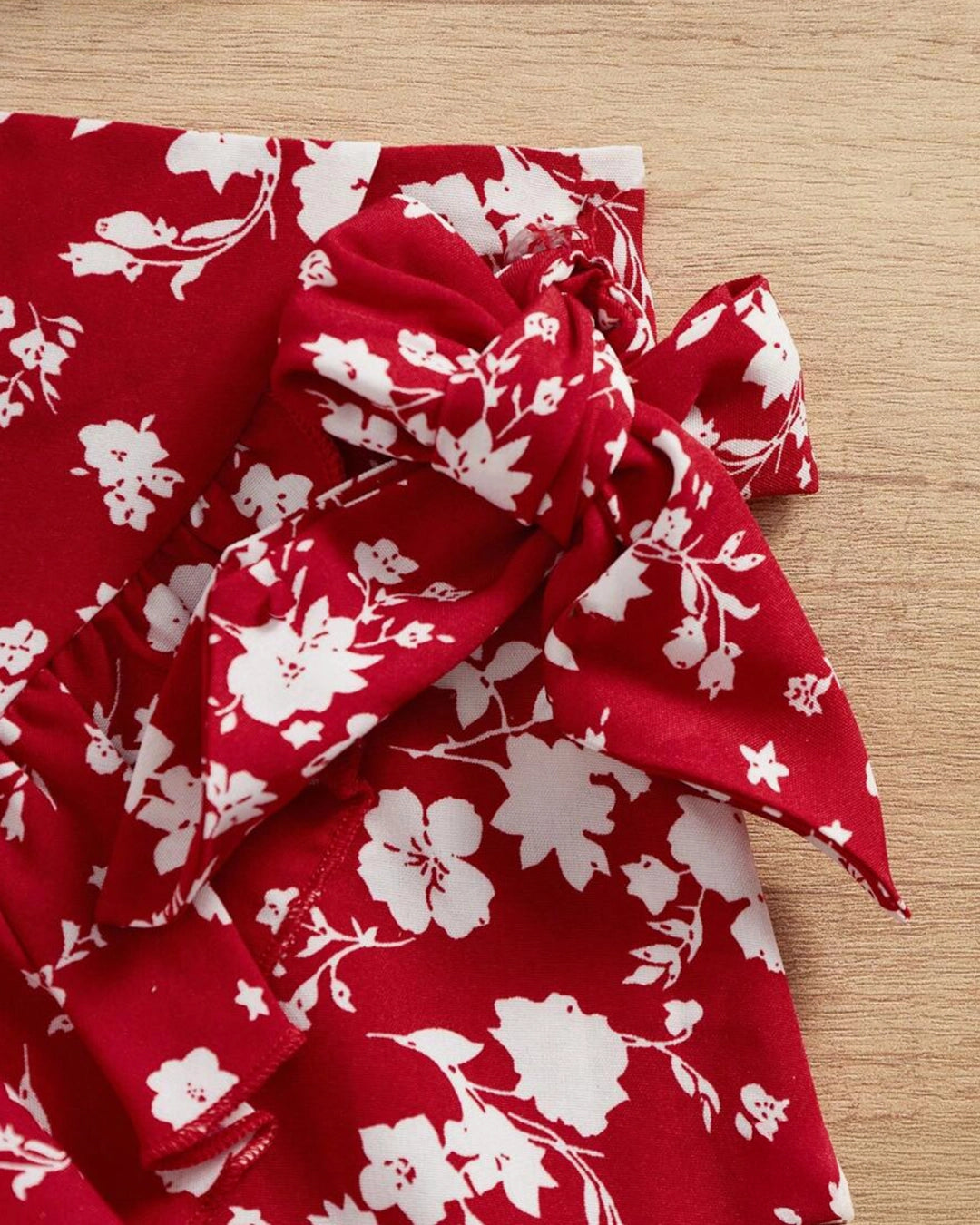 Baby Girl Floral Pleated Skirt & Knit Top Set