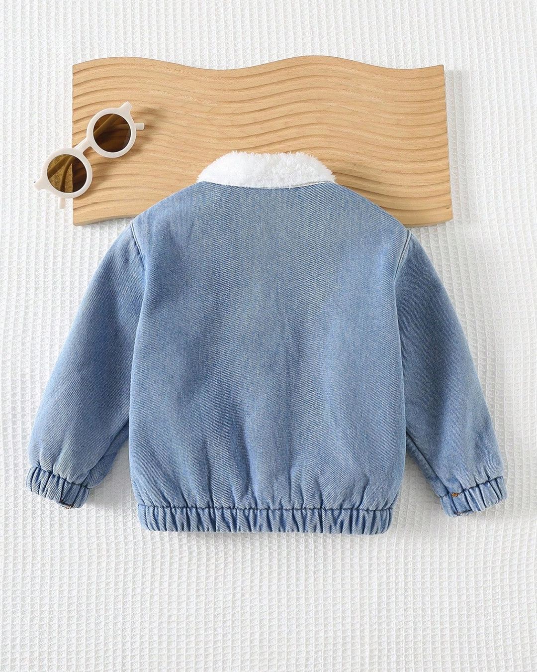 Fuzzy Collar Denim Jacket – Baby Boy