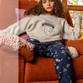 Girls Hogwarts Pajama Set – Grey Sweatshirt