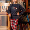 Girls Christmas Pajama Set – Navy Sweatshirt