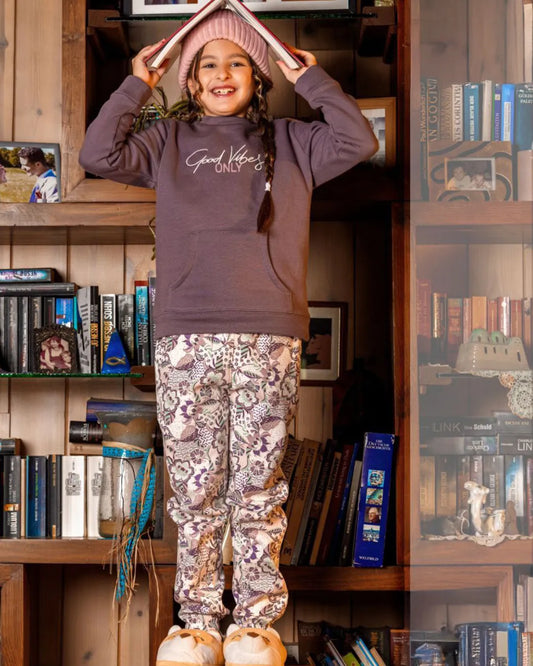 Girls Floral Winter Pajama Set